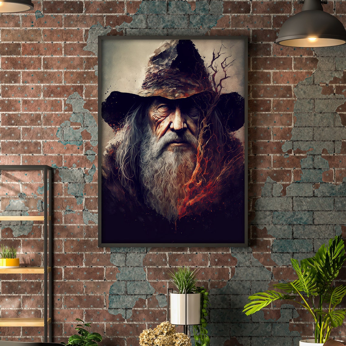 Gandalf Movie Poster Paint The Lord Of The Rings Movie Print Film Wall Art Movie Poster Gift Wall Decor Print - Image 2