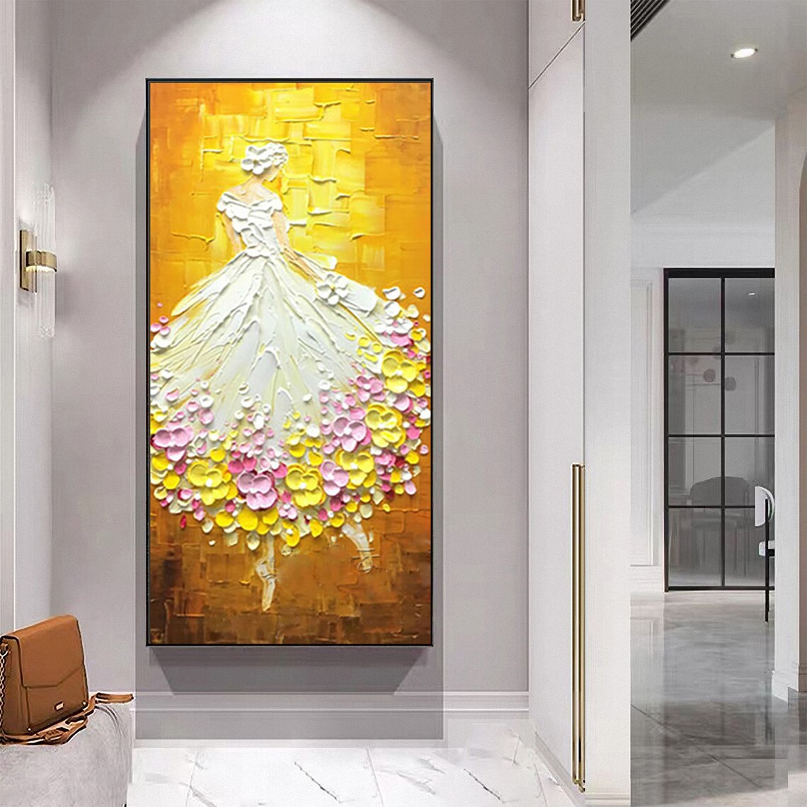 Ballerina Painting, Abstract Floral Wall Art Print - Image 4