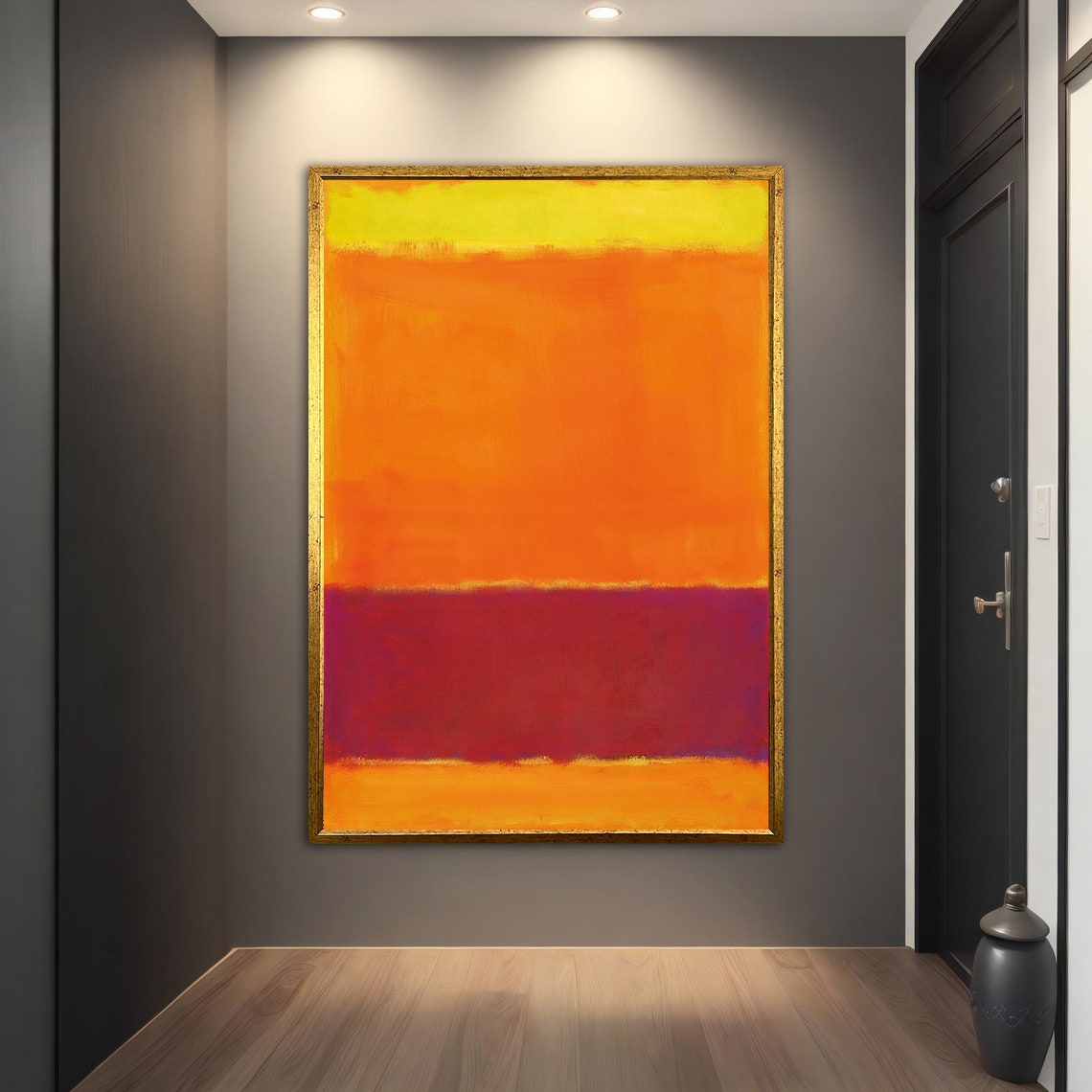 Rothko Style Orange Red Warm Color Field Abstract Wall Art Print - Image 4