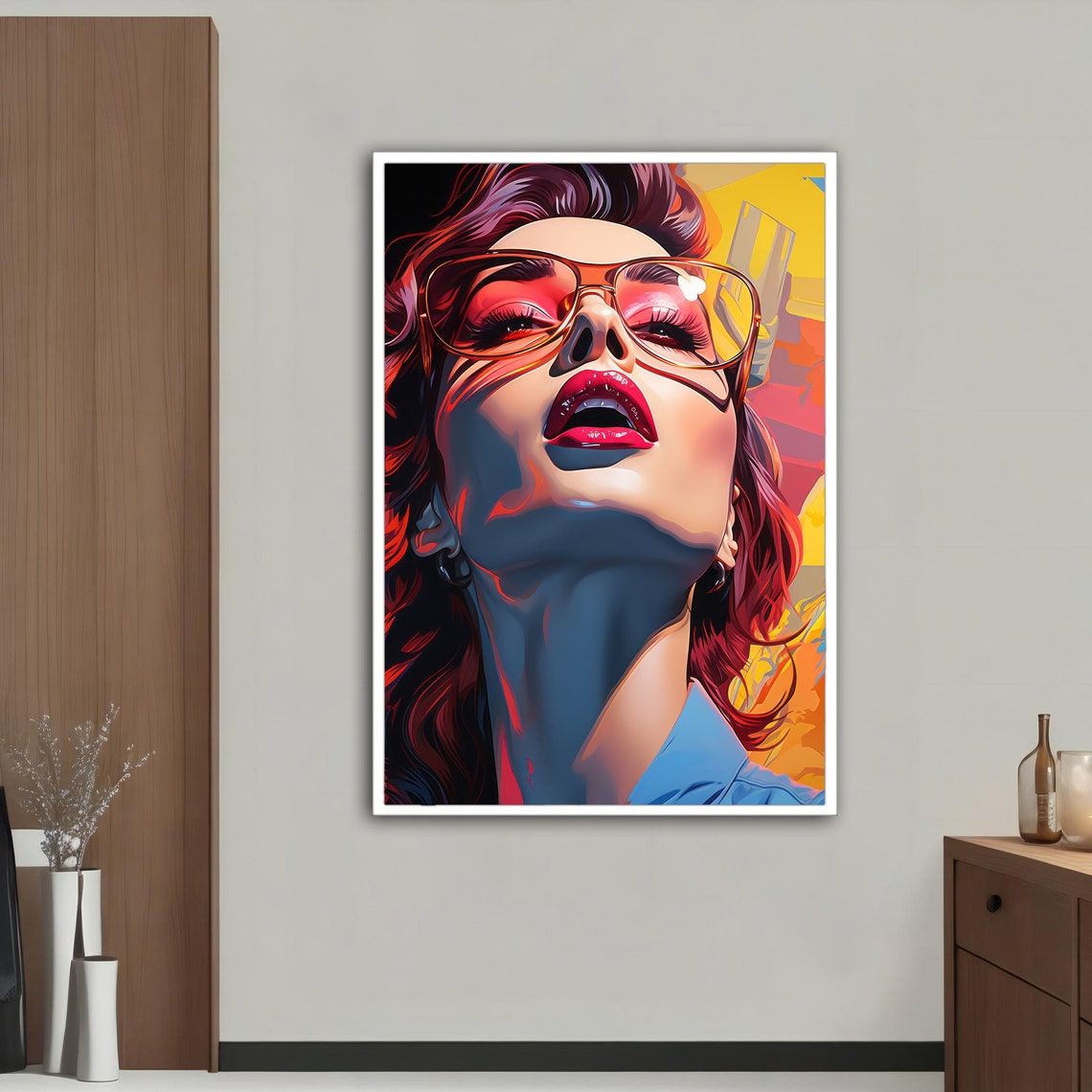 Modern Woman Wall Art Modern Woman Print Colorful Woman Colorful Woman Wall Decor Modern Woman Wall Art - Image 2