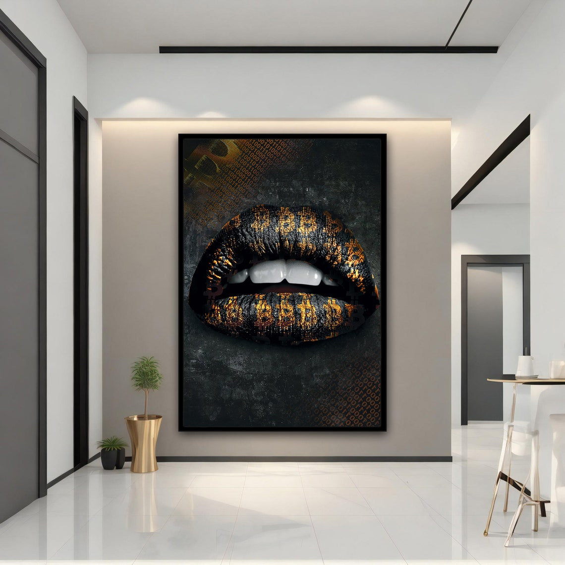 Bitcoin Lips Graffiti Pop Art Poster - Image 5