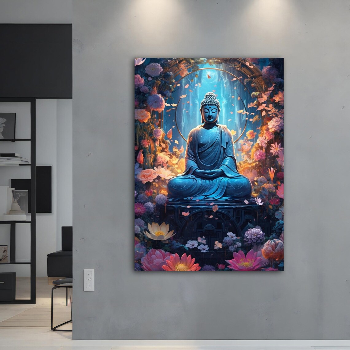 Colorful Buddha Meditation Wall Art Print - Image 4
