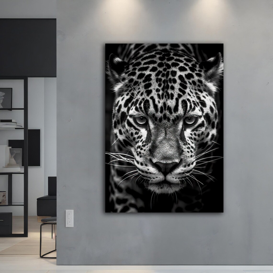 Black And White Leopard Print, Wild Animal Poster - Image 3
