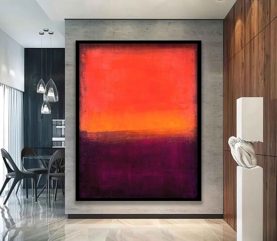 Mark Orange Wall Art Mark Rothko Production Rothko Modern Wall Art Abstract Art Orange Abstract Painting Orange Modern Wall Art