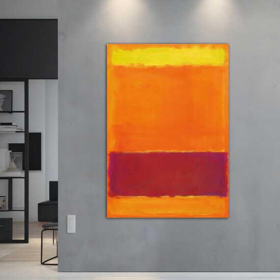 Mark Orange Wall Art Mark Rothko Production Modern Wall Art Abstract Art Orange Abstract Painting Orange Tumbled Wall Art