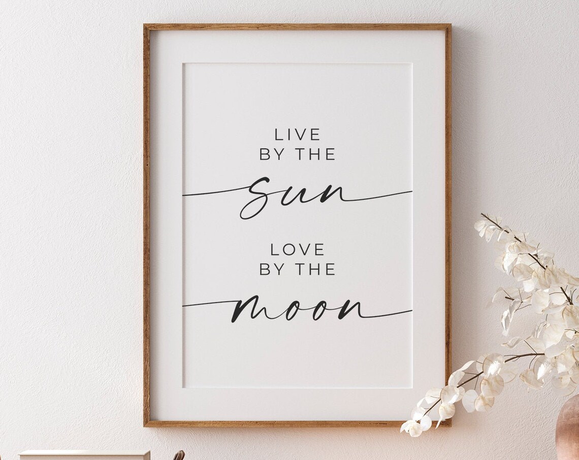 Live By The Sun Love By The Moon Boho Art Print