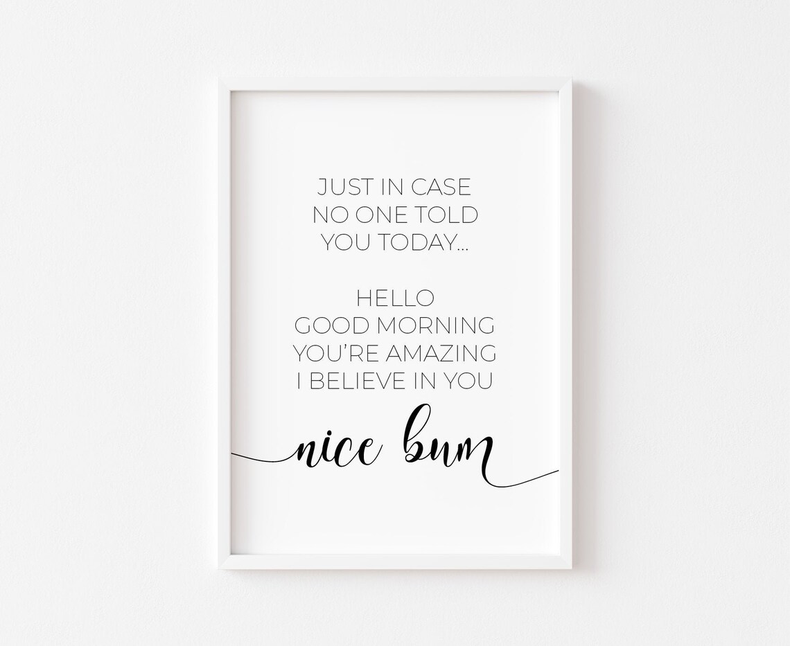 Motivational Print Bedroom Prints Home Bathroom Wall Art Inspirational Positive Quote Affirmation