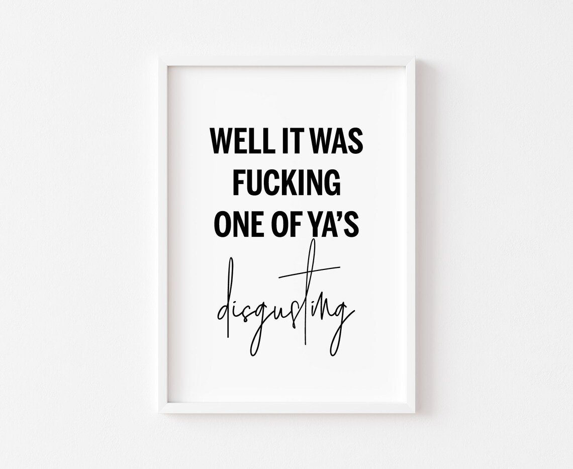 Funny Bathroom Rude Wall Art, Contemporary Toilet Decor