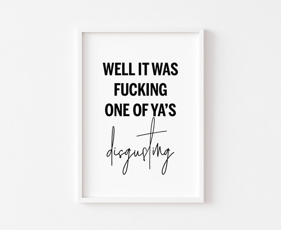 Funny Bathroom Rude Wall Art, Contemporary Toilet Decor