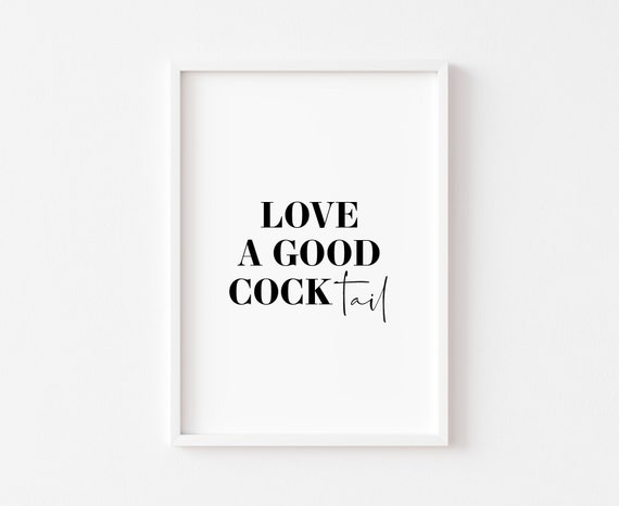 Love A Good Cocktail Kitchen Wall Art Print
