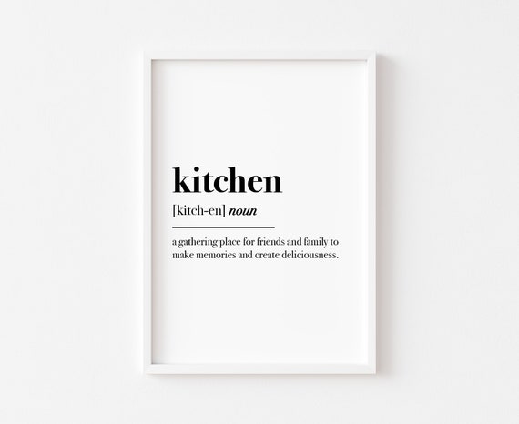 Kitchen Food Poster Print, Family Definition Decor