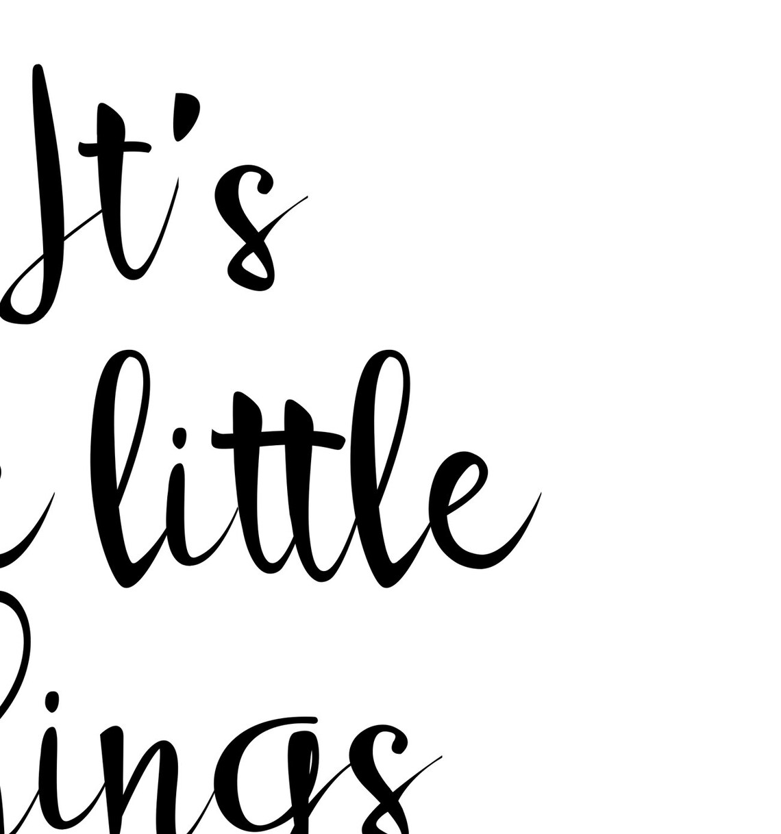 Typography Quote Art Print, Black and White Decor - Image 3