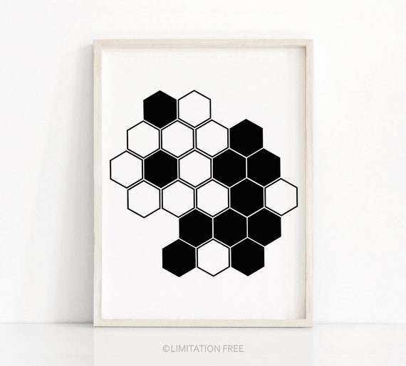 Black And White Wall Art Print Modern Print Geometric Art Wall Art Instant Art Black And White Home Decor Art