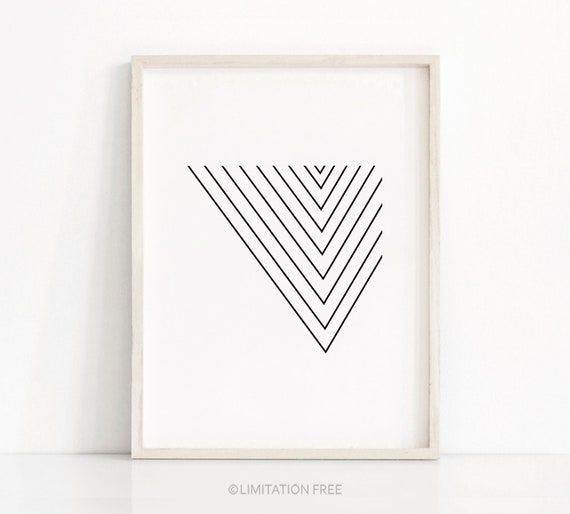 Minimalist Black Stripes Art Print, Scandinavian