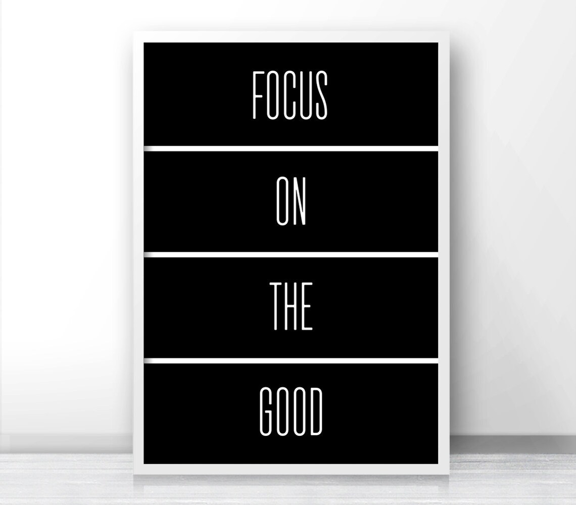 Inspirational Typography Poster, Black White Modern - Image 3