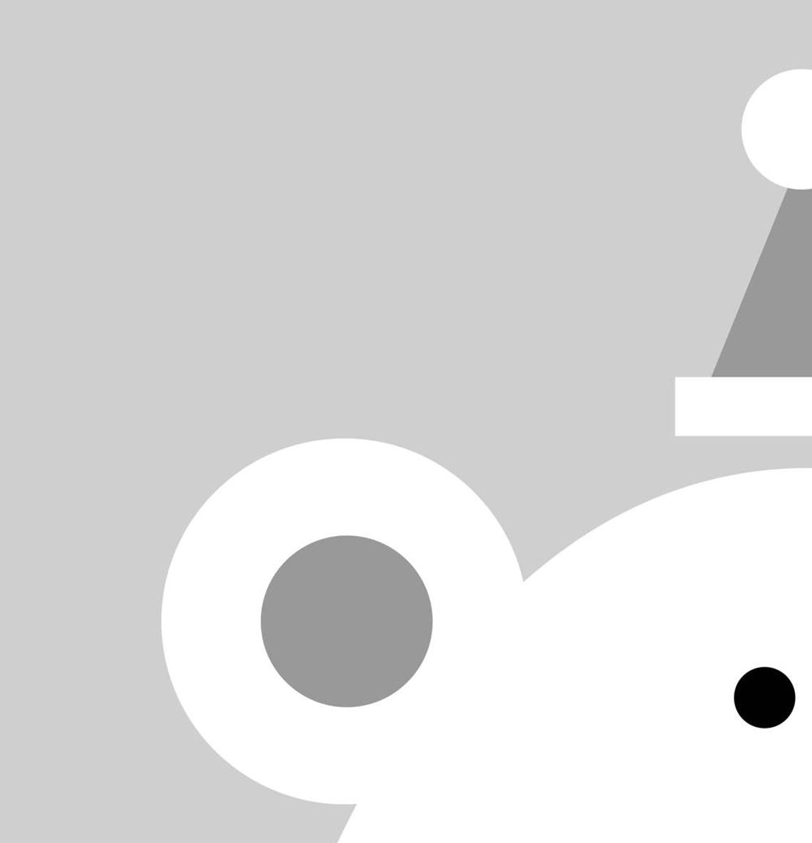 Minimalist White Polar Bear With Party Hat Gray Winter Nursery Print - Image 4