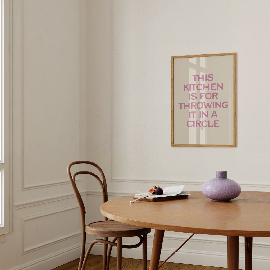 Funny Kitchen Quote Throwing It In A Circle Typography Poster - Image 2