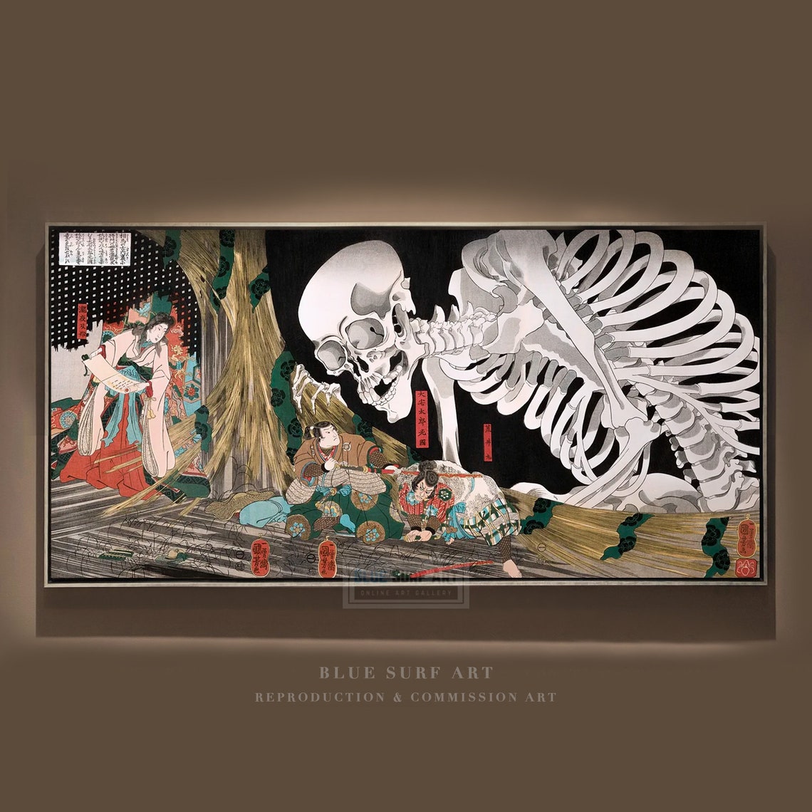 Utagawa Kuniyoshi Skeleton Specter Takiyasha Japanese Warrior Poster