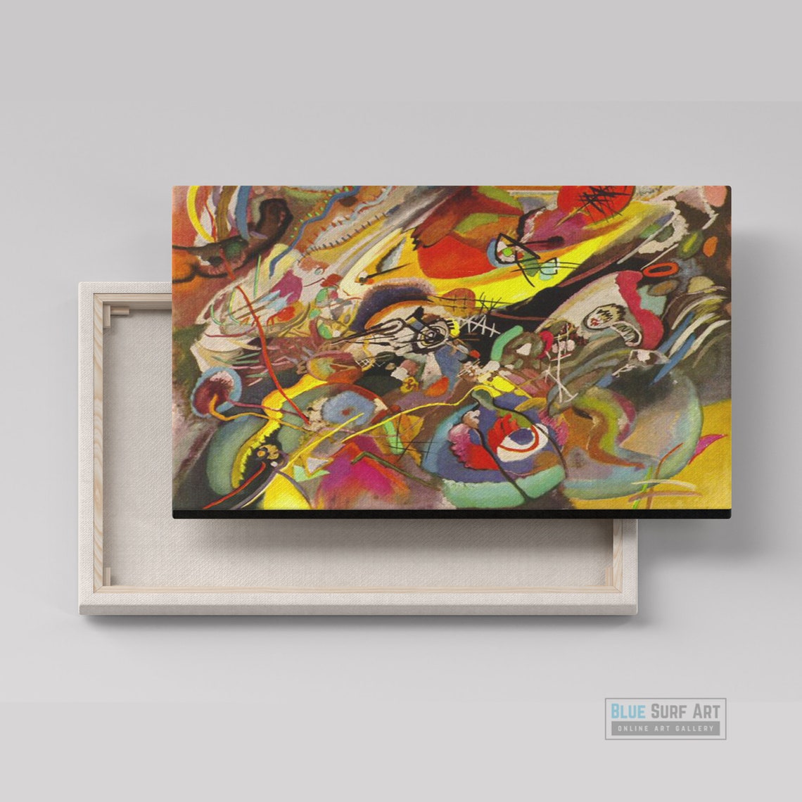 Wassily Kandinsky Fiery Improvisation Red Yellow Abstract Poster