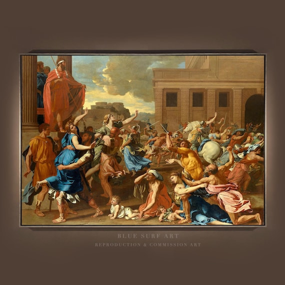 Nicolas Poussin Abduction of the Sabine Women Roman Scene Poster