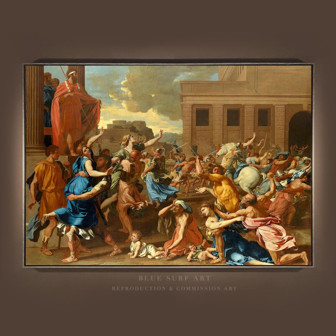 Nicolas Poussin Abduction of the Sabine Women Roman Scene Poster