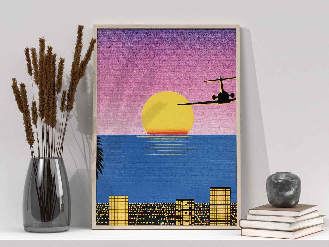 Hiroshi Nagai Retro Poster, Vintage Wall Art