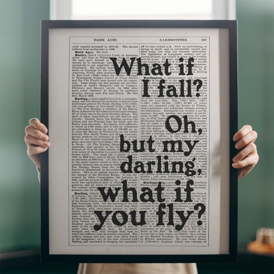 Erin Hanson What If I Fall Oh But My Darling Poem Dictionary Print - Image 4