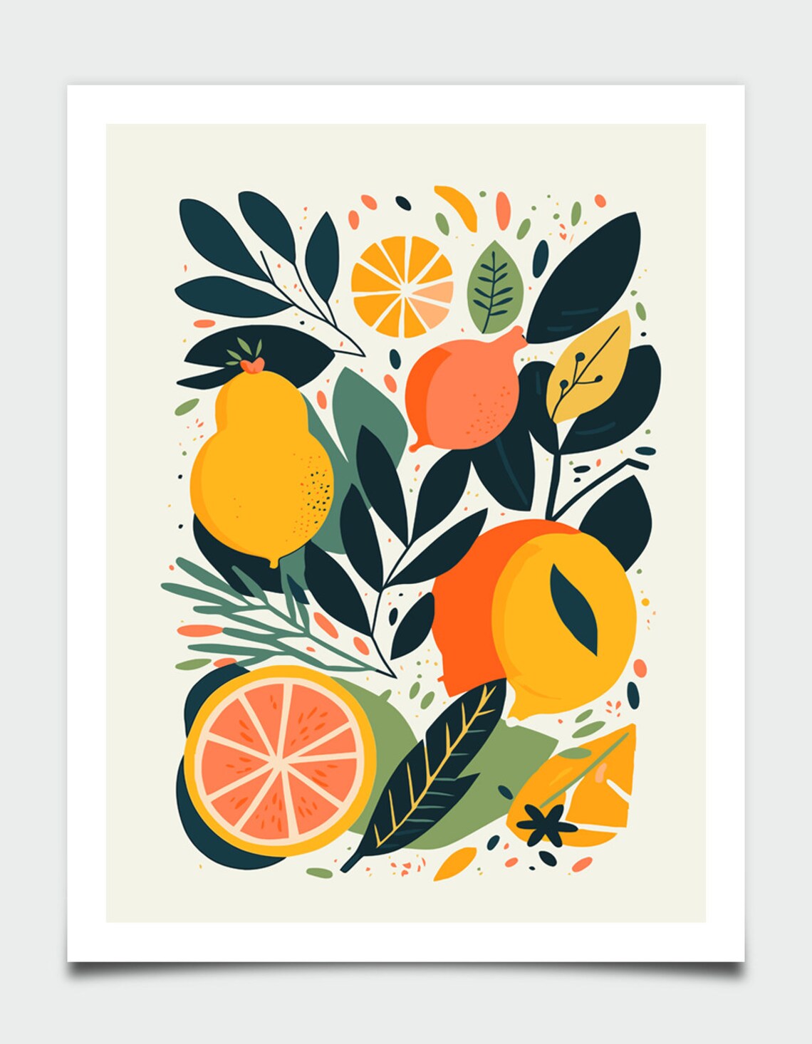 Kitchen Wall Art Kitchen Decor Fruit Wall Art Mid Century Art Colourful Wall Art Fruit Decor New Home Gift Kitchen Art Dining Decor - Image 4