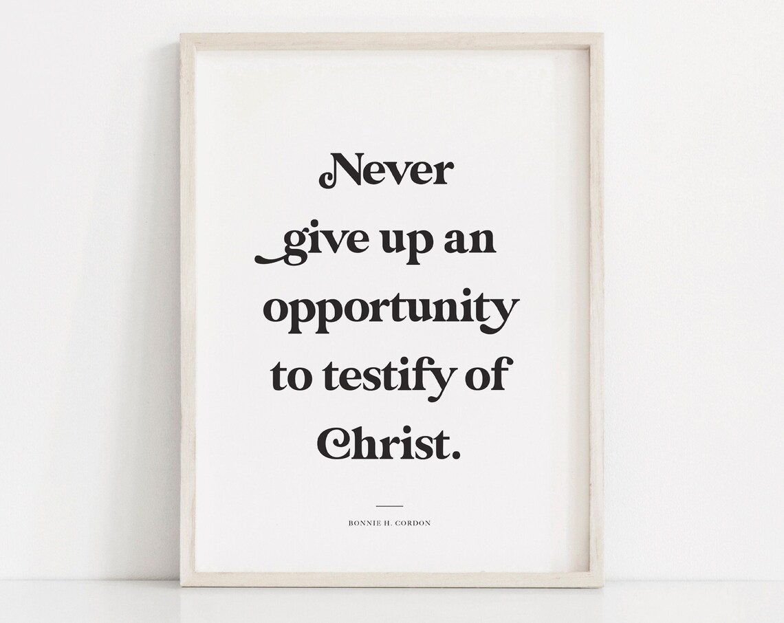 LDS General Conference Quote Christian Wall Art Print