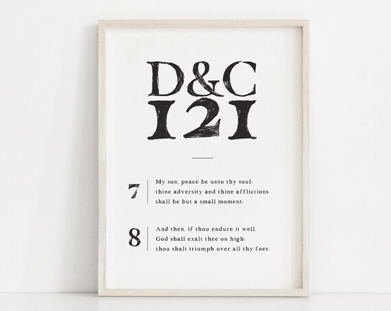 Dc 121 Lds Art Church Of Jesus Christ Art Latter Day Saint Lds Scripture Quote Lds Wall Decor Young Mens Gift Lds Poster