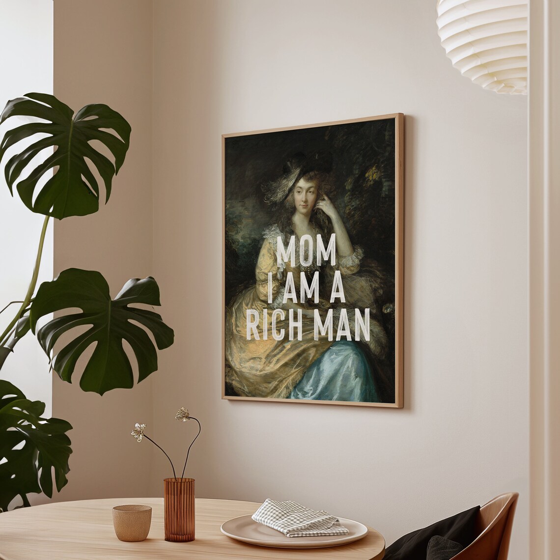 I Am A Rich Man Quote, Vintage Feminist Art Print - Image 2