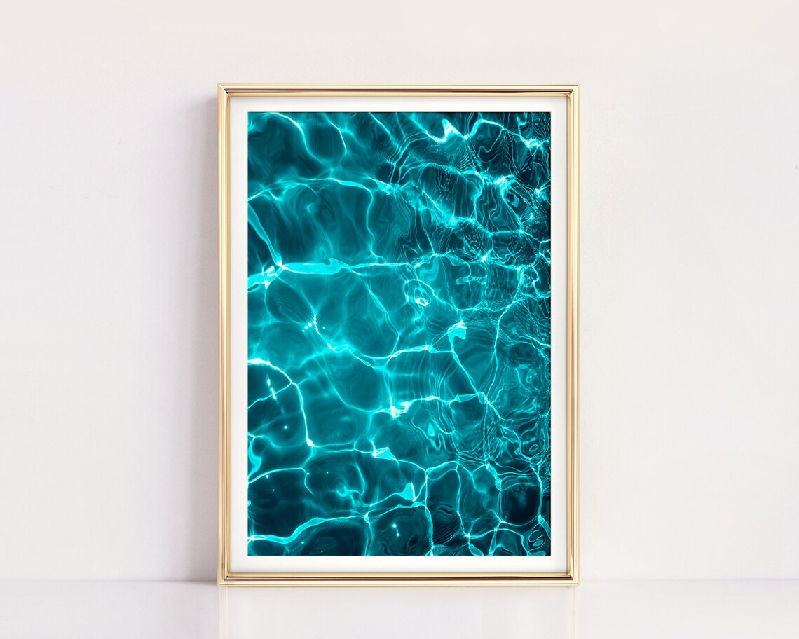 Ocean Reflections Modern Water Photography Art Print - Image 4