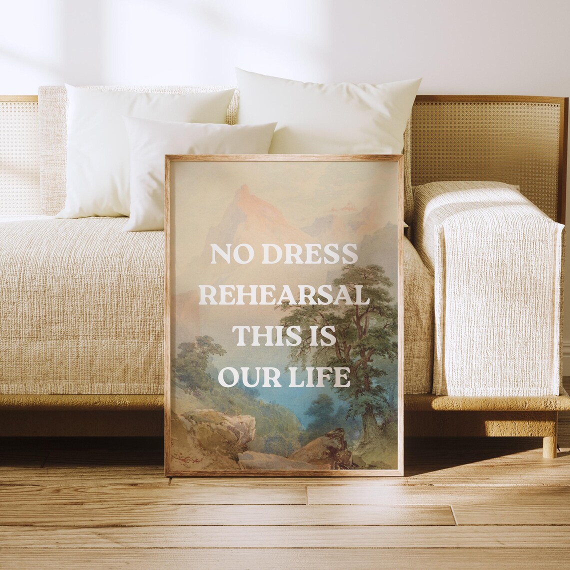 No Dress Rehearsal This Is Our Life Vintage Landscape Motivational Poster - Image 2