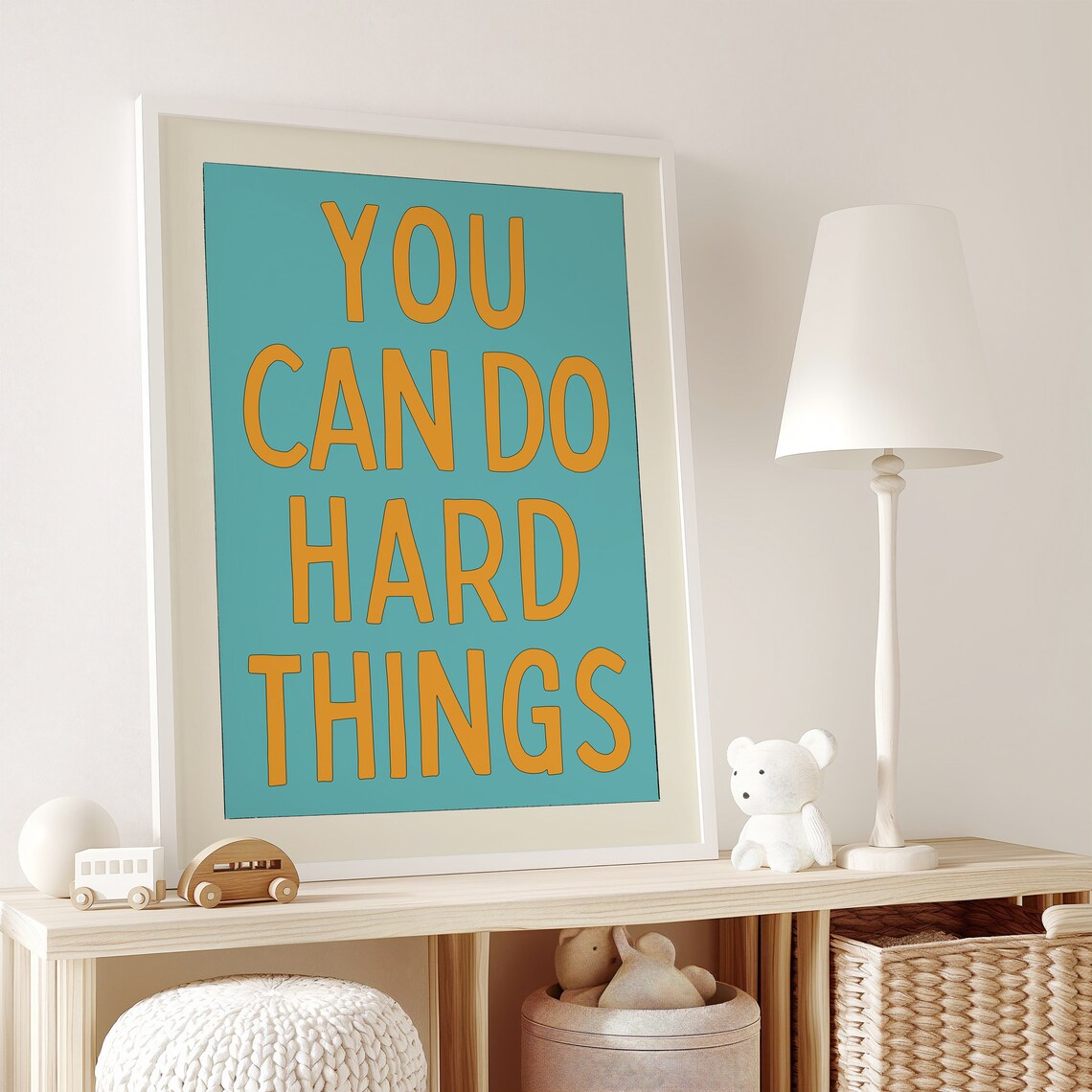You Can Do Hard Things Retro Classroom Quote Poster - Image 3