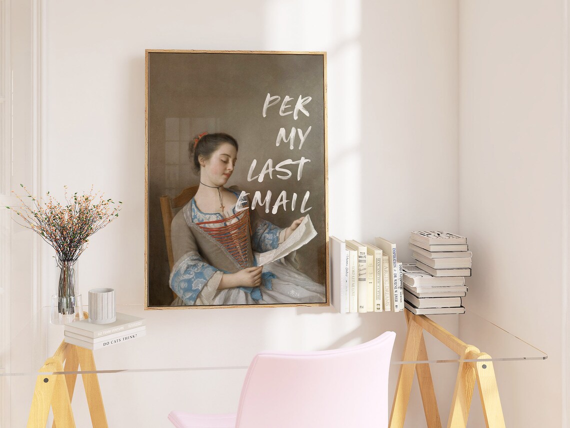 Per My Last Email Vintage Office Humor Art Print - Image 3