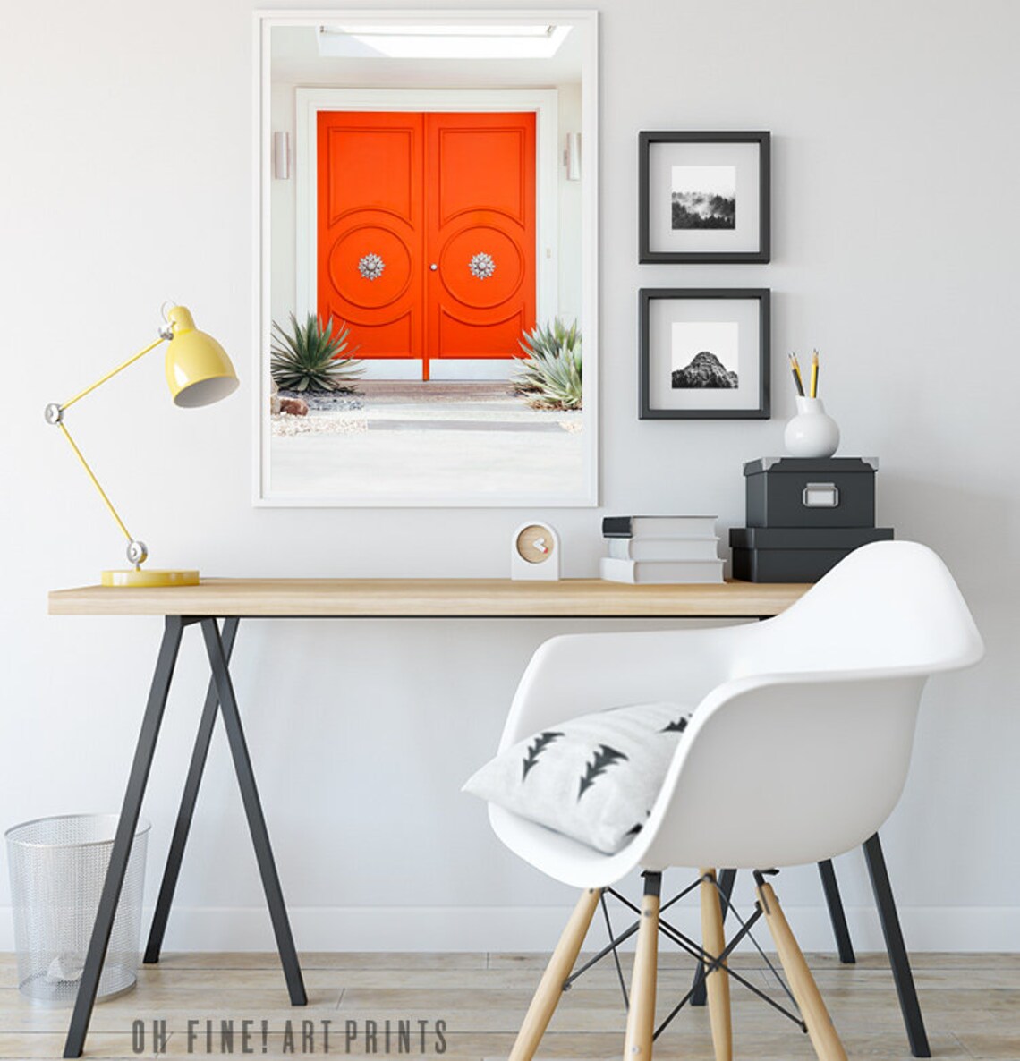 Palm Springs Mid-Century Modern Art Print, Retro Door - Image 2