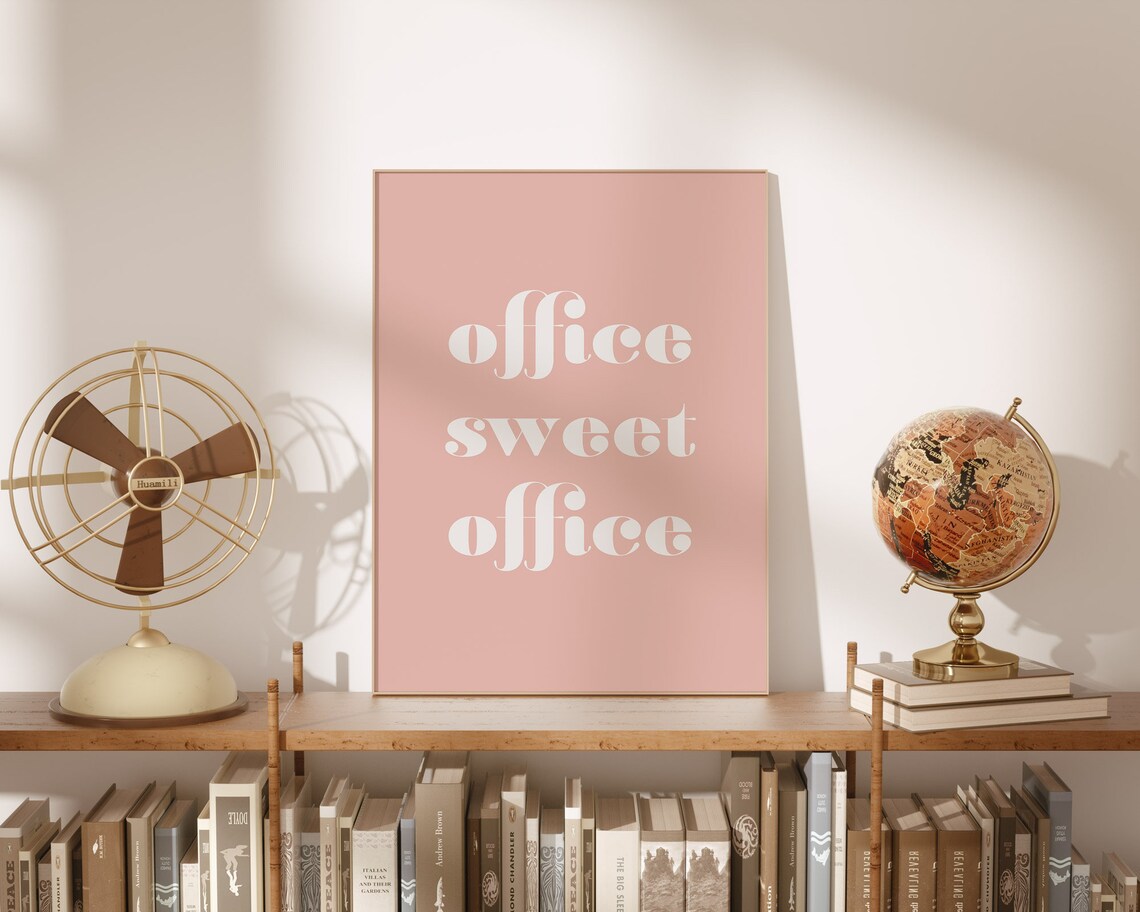 Blush Pink Typography Quote Art Print, Office Decor - Image 2