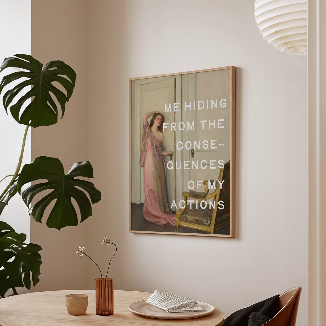 Funny Consequences Quote Eclectic Wall Art Poster Print Trendy Aesthetic Room Decor A43 - Image 3