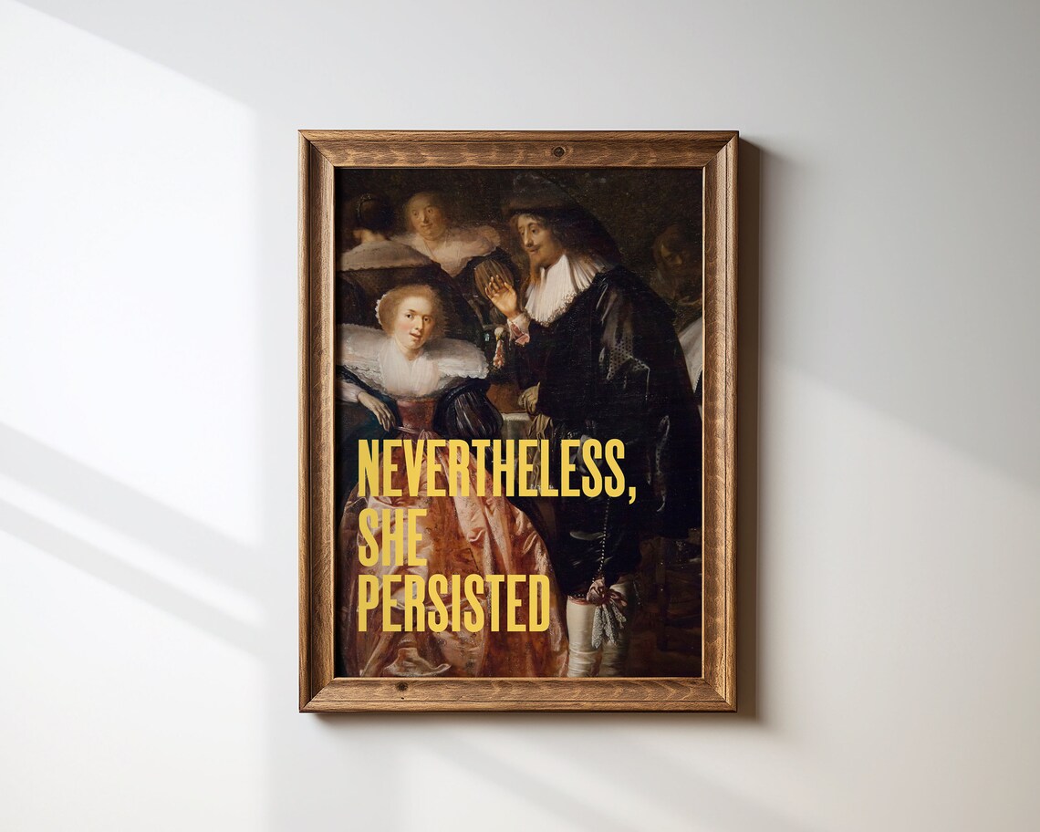 Nevertheless She Persisted Feminist Quote Art Print - Image 2