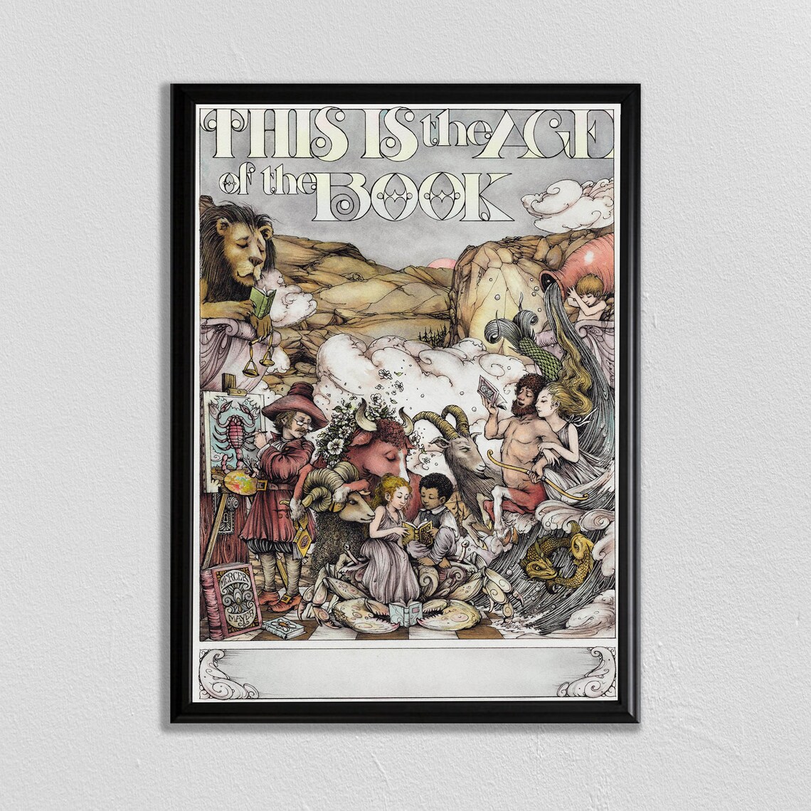 This Is the Age of the Book Fantasy Library Readers Art Print
