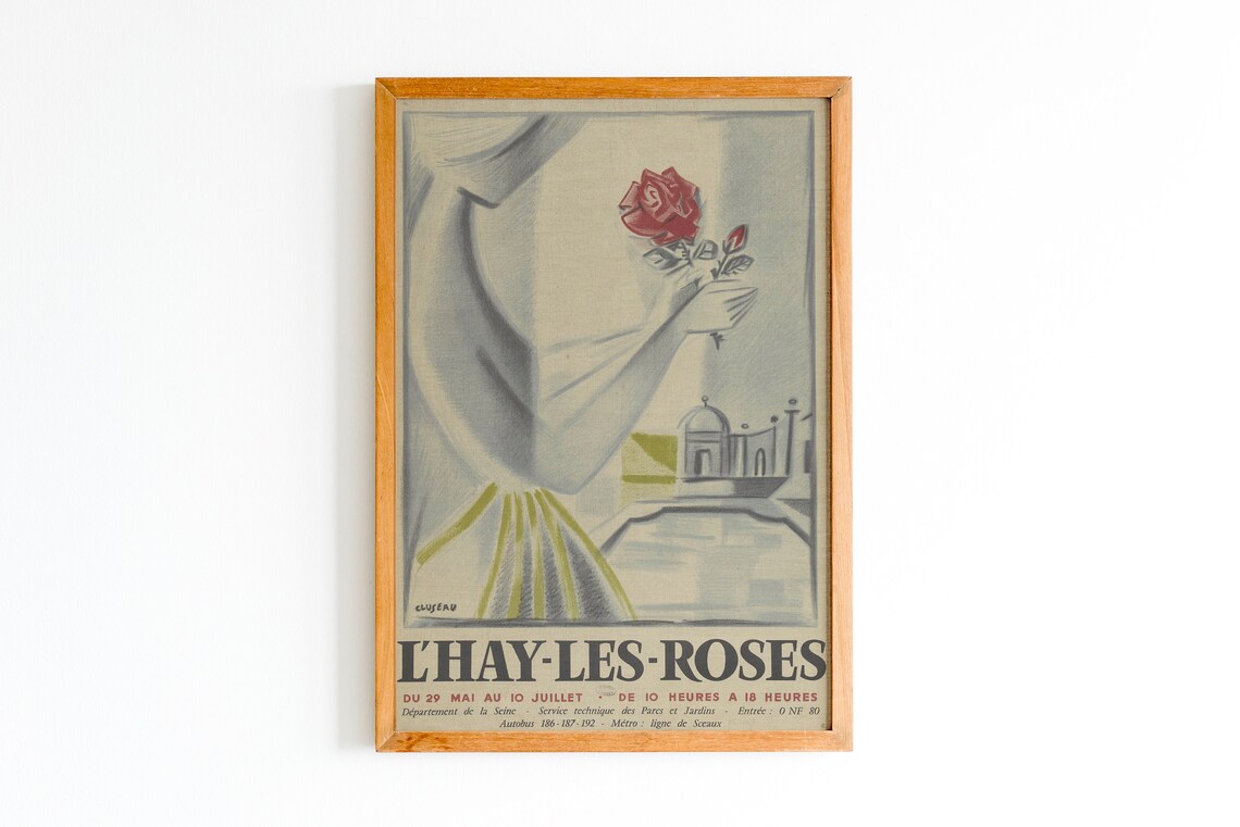 L'Hay-les-Roses Rose Festival Vintage French Botanical Art Poster - Image 3
