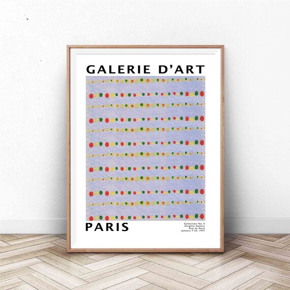 Galerie dArt Paris 1977 Colorful Dot Pattern Abstract Exhibition Poster