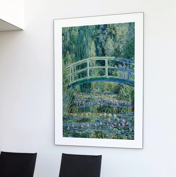 Monet Garden Water Lilies and Japanese Bridge Art Print