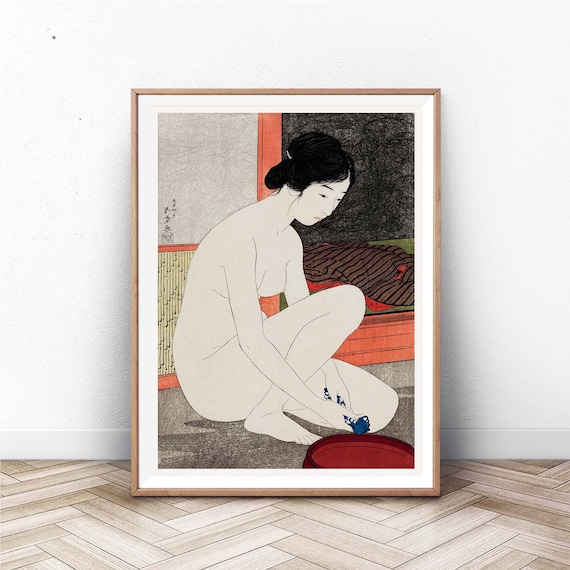 Yokugo No Onna by Goy Hashiguchi, Woodblock Art Print