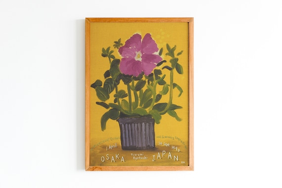 Flower Print Japan Museum Exhibition Poster