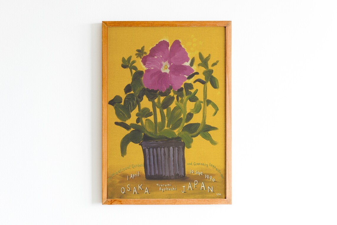 Flower Print Japan Museum Exhibition Poster