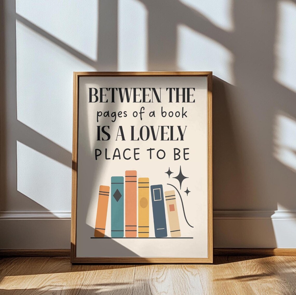 Between The Pages Book Quote, Reading Decor - Image 3