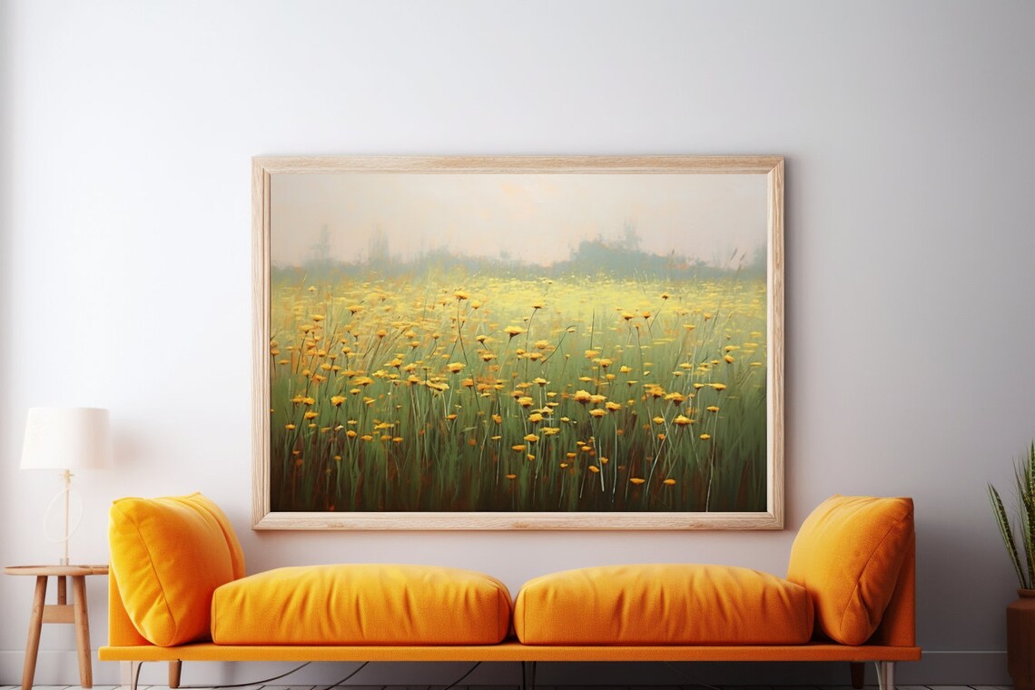 Misty Yellow Field, Ginner Inspired Naturecore - Image 2