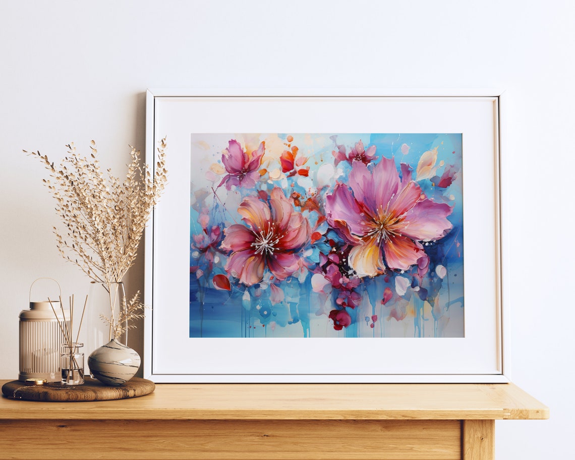 Abstract Expressionist Floral Art Print