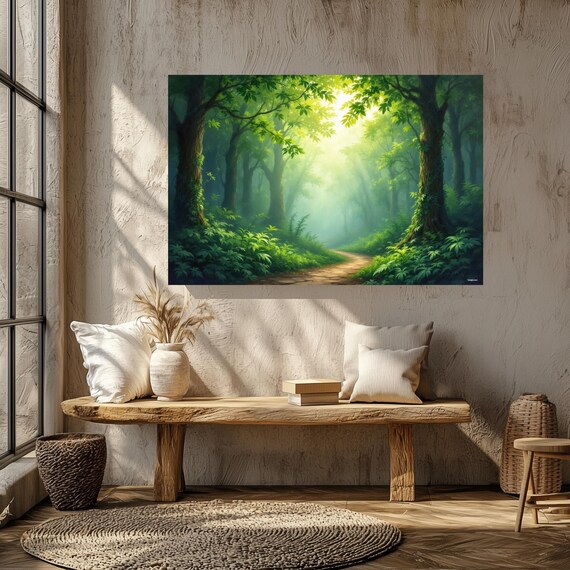 Serene Forest Nature Art Print